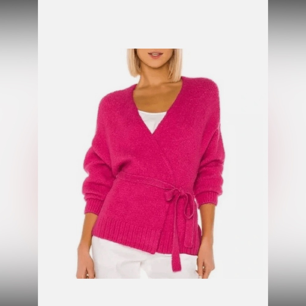 1. State Fuchsia V-Neck Sweater